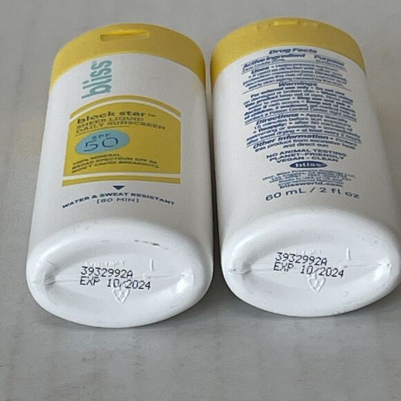 2 X BLISS Block Star Sheer Liquid Daily Sunscreen SPF 50 Water & Sweat Resistant - Picture 3 of 3